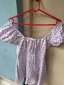 Floral  Lavender Mini Dress
