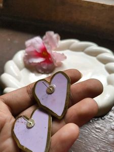 Heart Shaped Floral Earrings
