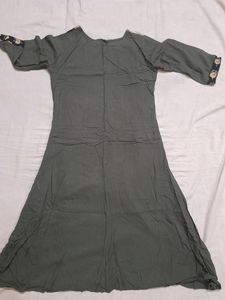 Black And Grey  A- Line Kurti