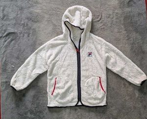 Cozy White Fila Fleece Hoodie