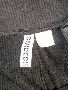 Ribbed Black Biker Shorts