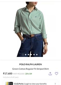 Authentic Ralph Lauren Striped Button-Down Shirt