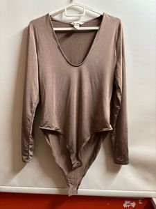 Brown Long Sleeve Bodysuit