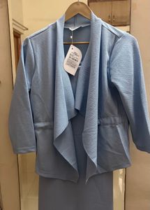 Sky Blue Dress with Matching Jacket