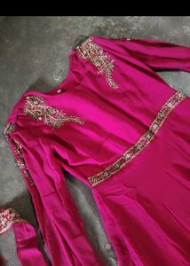 Elegant Pink Anarkali Gown