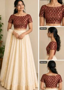 Elegant Brocade Blouse