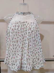 Chic Floral Halter Neck Top