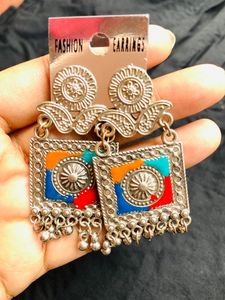 Brand new Combo of 3 matte oxidised earrings.