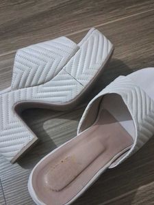 cream coloured high heels