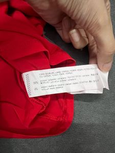 Red One-Shoulder Ruched Top