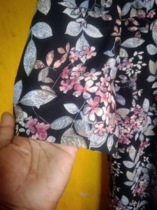 Floral Print Maxi Gown - Size 4XL