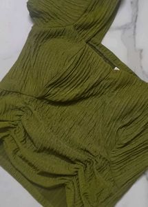 Chic Ruched padded Square Neck Top