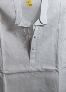 Authentic Lucknowi Gents Kurta In White Colour