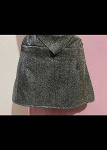 Sparkly Halter Neck Mini skirt and backless top