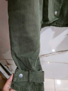 Green Cropped Utility Jacket