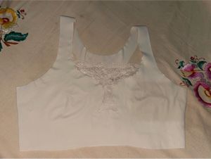 White Lace Trim Bralette