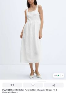 White Cotton Midi Dress