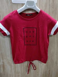 NUON Women's Red Graphic T-Shirt