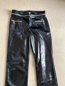 Black Faux Leather Pants