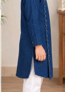 Boys Denim Kurta Set