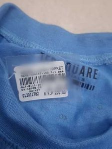 Blue Printed Crew Neck T-Shirt