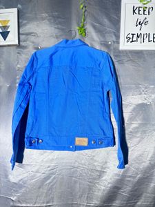 Chaps Blue Button-Up Jacket