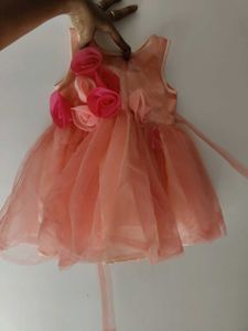 Adorable Peach Party Dress for Girls