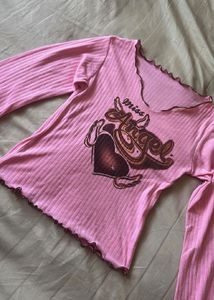 Y2K stylish pink top