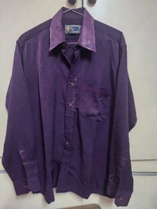 Men's Purple Long Sleeve Shirt