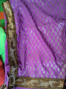 Purple Banarasi Silk Saree