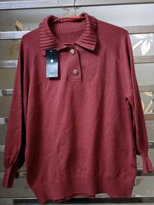 Elegant Burgundy Knit Top