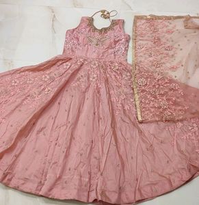 Pink Embroidered Anarkali Dress