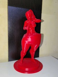 Red 3D Printed Figurine