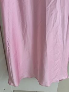 Satin Backless Pink Slip Dress