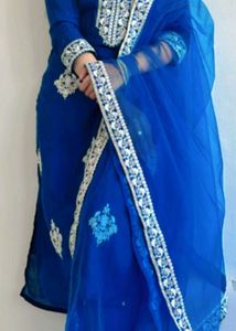 Elegant Blue Embroidered Kurta Set