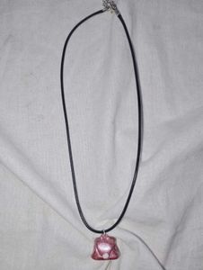 Handmade Clay Pink Handbag Pendant Necklace
