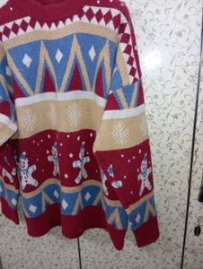 Festive Christmas Snowman Mohair Sweater