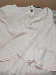Elegant White Bell Sleeve Top
