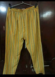 Yellow Striped Ethnic Pants