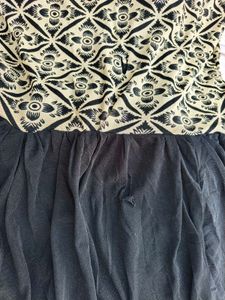 Elegant Black Ethnic Gown with Gold Embellishment
