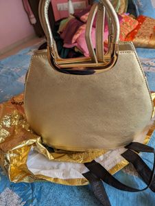 Gold Hand Bag Unused