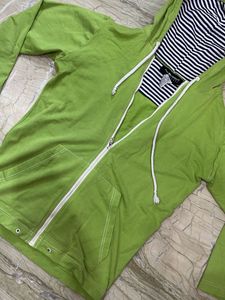 Lime Green Zip-Up Hoodie