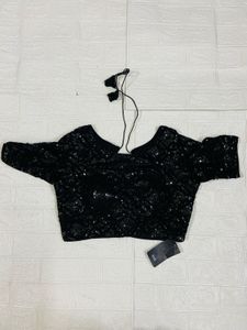 Sparkling Black Sequin Blouse