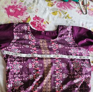 New Purple Printed Kurta