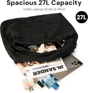 pintresty Super spacious Black tote bag