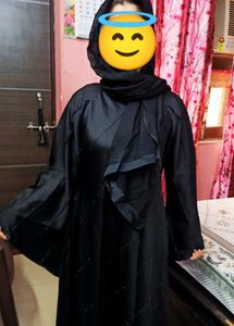 Elegant Black Abaya with Embellishments