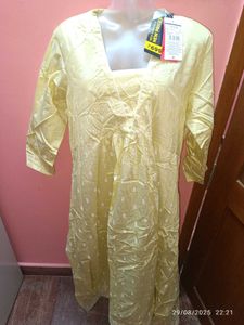 New Unused Xxl Avaasa  Yellow Kurta