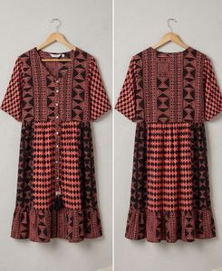 Bohemian Print Short Dress/Kurta - Max Brand