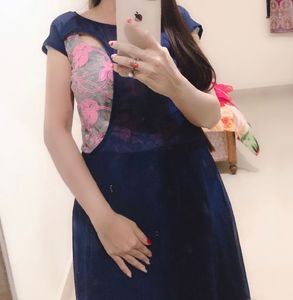 Elegant Navy Blue Ethnic Gown