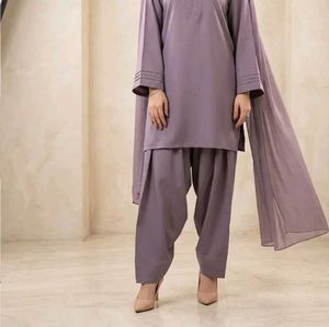 Elegant Purple Kurta Set with Dupatta